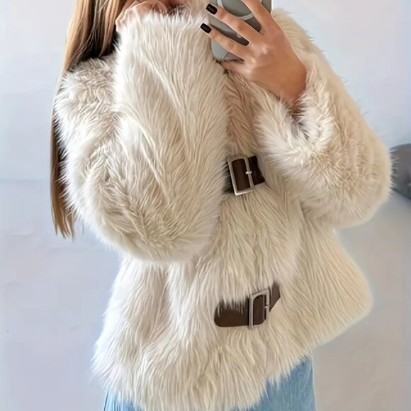 Fluffy Fuzzy Faux Fur Jacket - Picture 5 of 5